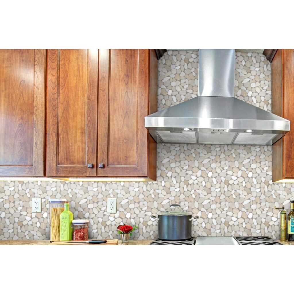 CULTURA - 12X12, SUMMER, HONED kitchen backsplash sample