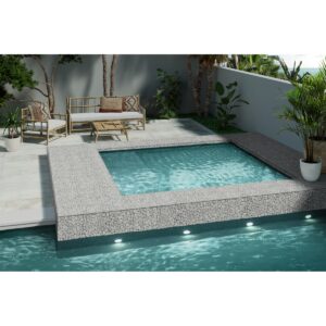CULTURA - 12X12, TAUPE, HONED outdoor pool scene