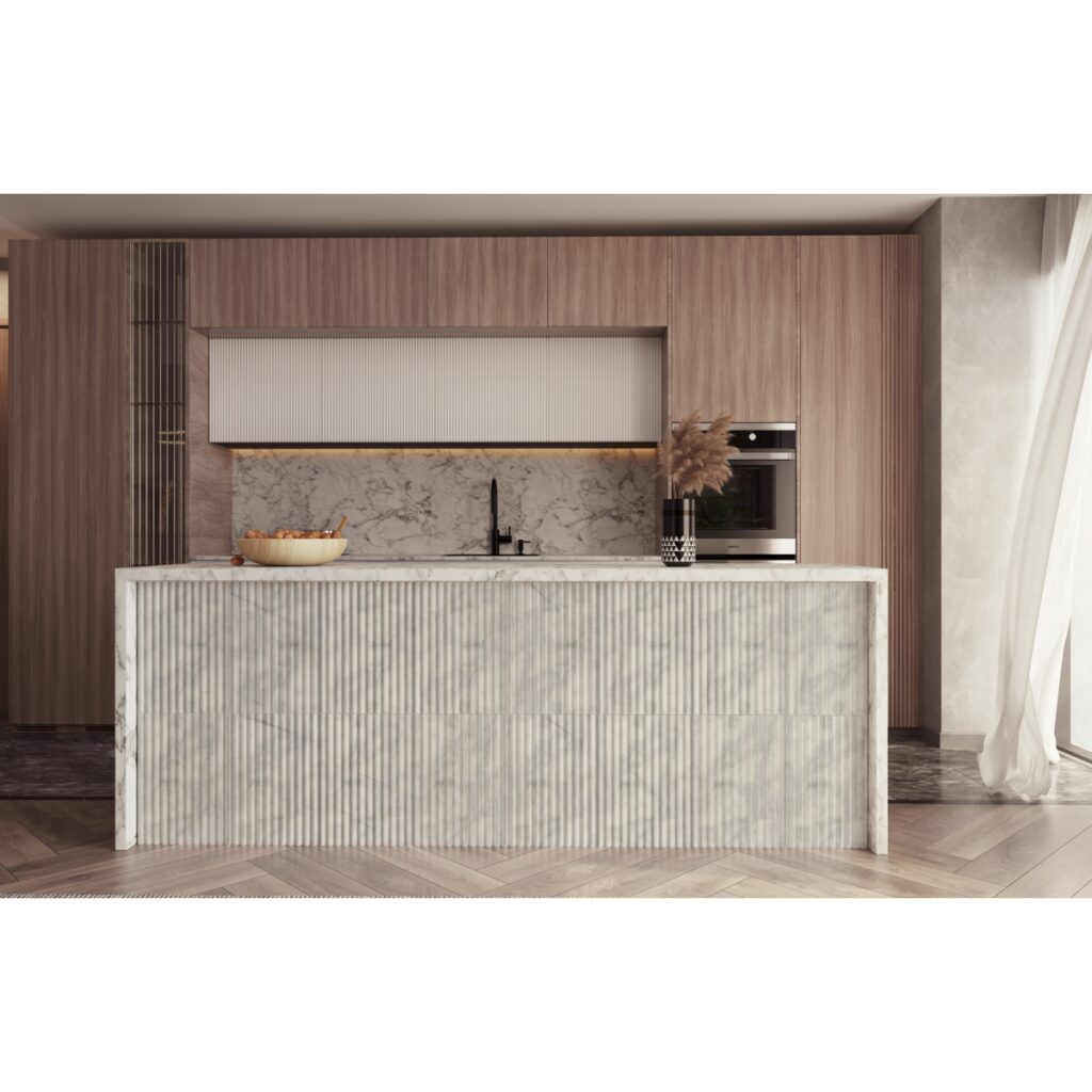 FLUTIQUE - 12X24, ALBA, HONED kitchen scene