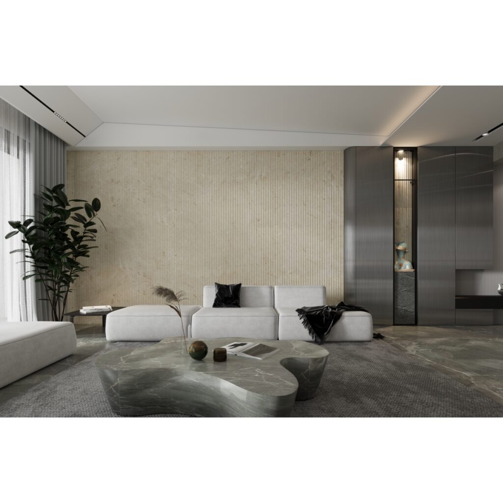 FLUTIQUE - 12X24, VENTO, HONED wall sample