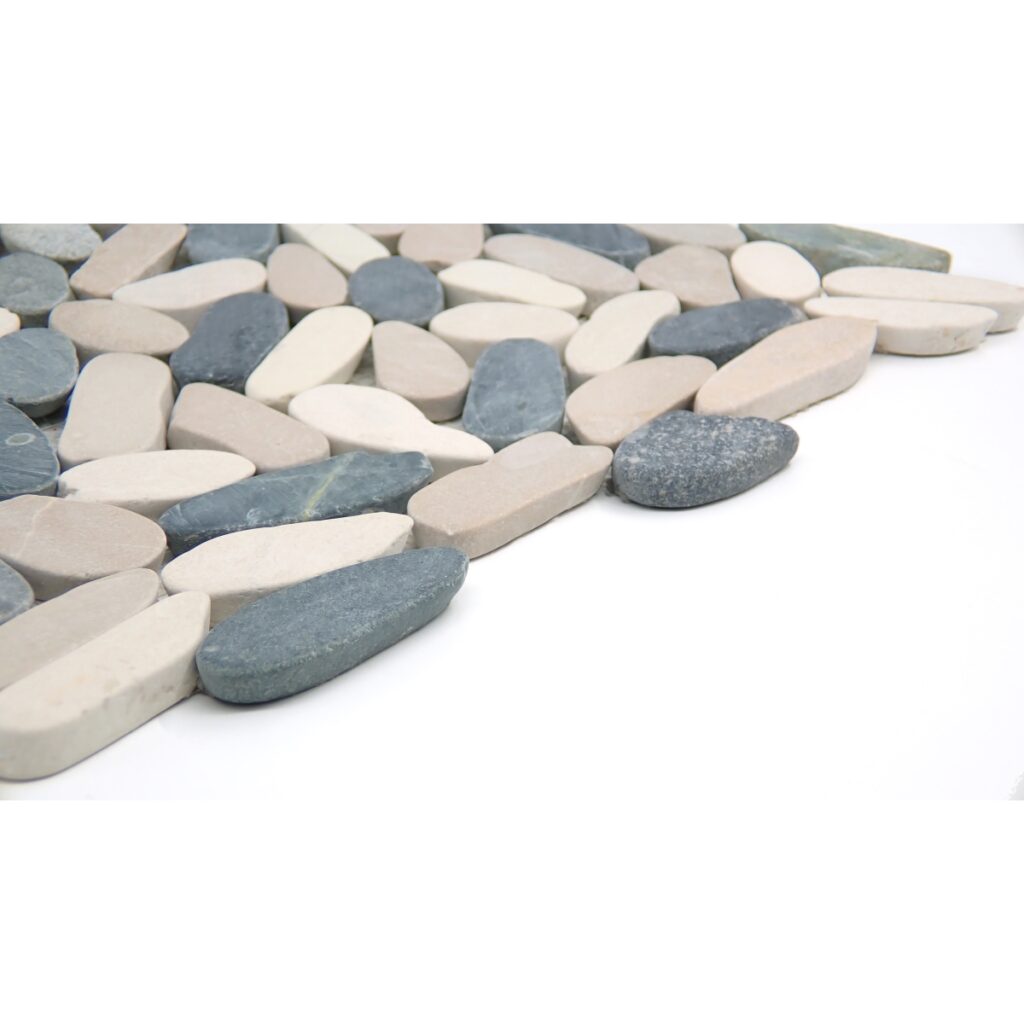 VENETIAN PEBBLES - 2X2:12X12 FLAT, 4 COLOR, SATIN edge detail