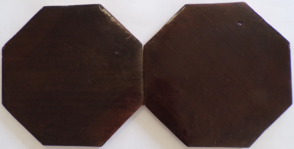 12″ & 8″ Saltillo Octagon Walnut Stained & Sealed