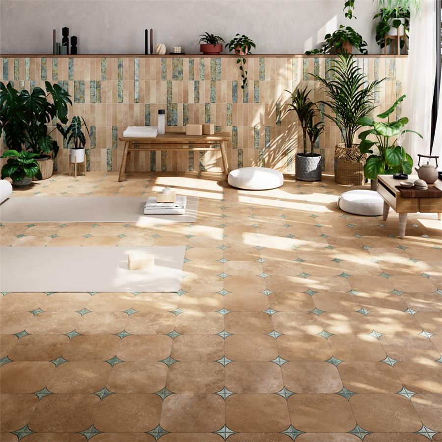 Atlas Star Quartet Cotto Ocean 9-3:4x9-3:4 Roomscene01