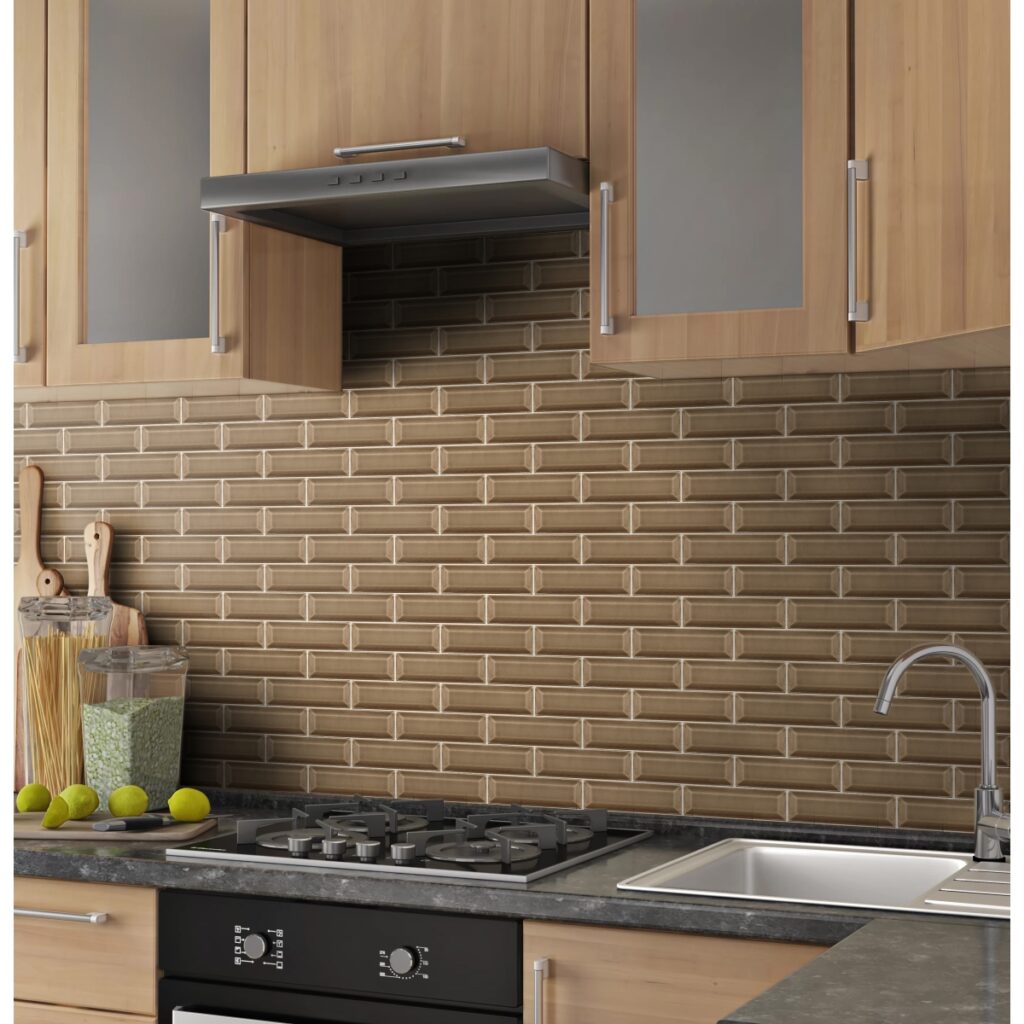 KINETIC 11 X 12 Mosaic skim kitchen wall sample