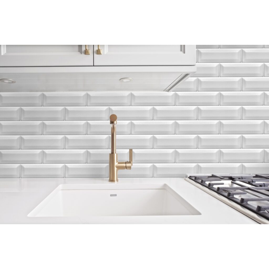 KINETIC 11 X 12 Mosaic white wall sample