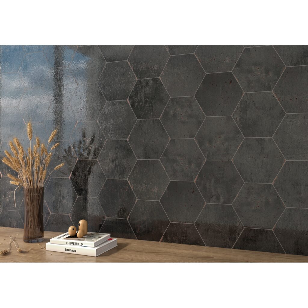METAMOR™ 8 x 9 Hexagon Zama Wall sample