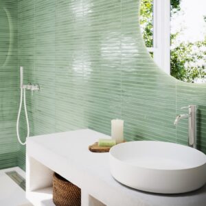 PARALLINE 1 X 18:5 X 18 Sage wall sample