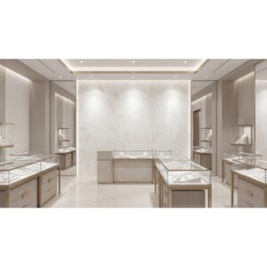 SAVINO 12 X 24 Matte blanc wall sample commercial setting