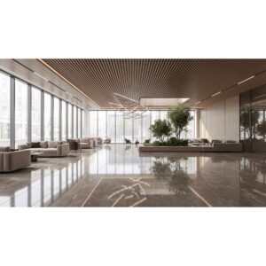 SAVINO 12 X 24 Polished ecru floor sample commercial setting