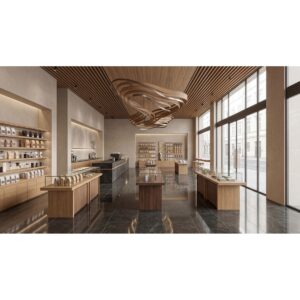 SAVINO 24 X 47 Polished Nuit floor sample commercial setting