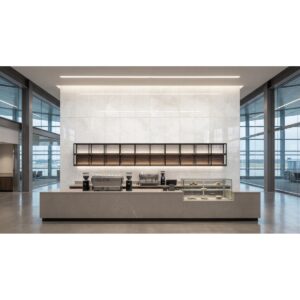 SAVINO 24 X 47 Polished blanc sample commercial setting