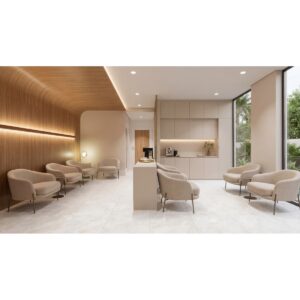 SAVINO 32 X 32 Matte blanc sample commercial setting