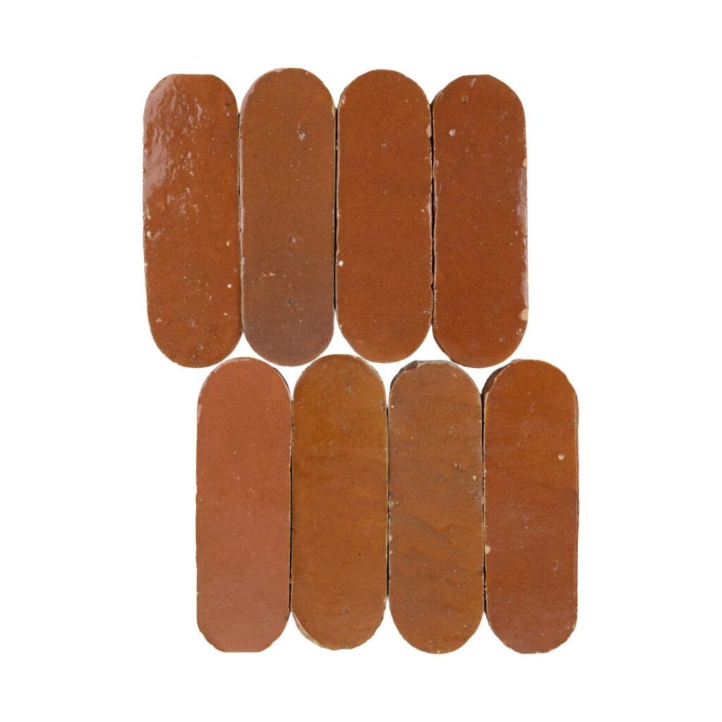 Zellige Bespoke 2 × 6 Ovals Sundried Clay