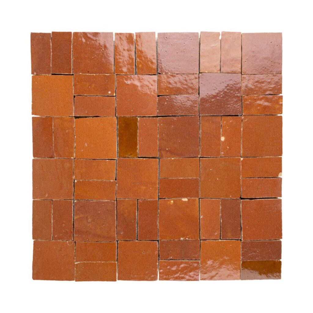 Zellige Bespoke Crosshatch Mosaic Sundried Clay