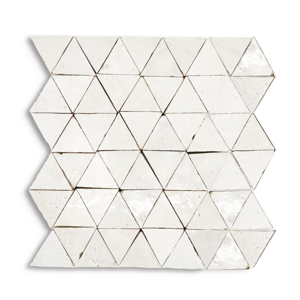 Zellige Classique Atlas White Triangle