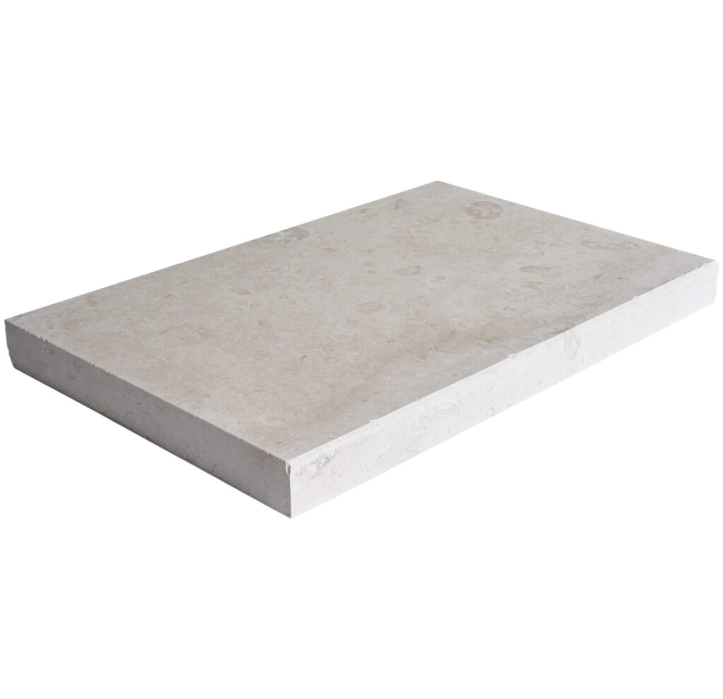 Fossil Stone 16x24x5 cm Modern Edge Coping Tumbled angle detail