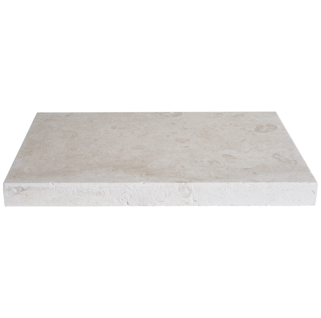 Fossil Stone 16x24x5 cm Modern Edge Coping Tumbled side detail