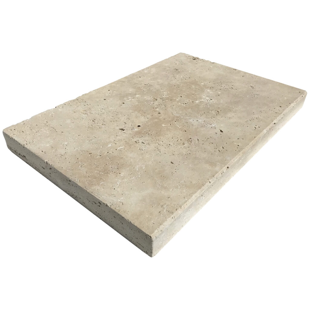 Ivory Modern Pool Coping 16x24x5 cm Tumbled angle
