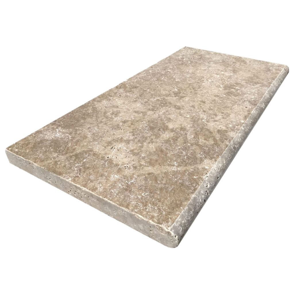 Walnut Tumbled Pool Coping 12x24x3 cm