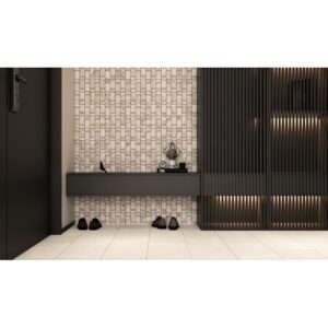 CALACATA 9X12 HN GIALLO CUPULA WHT MOSAIC Roomscene01