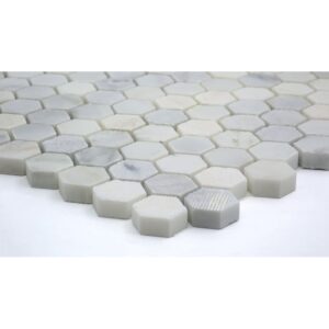 MARBLE - 0.9X0.9:12X12 WINTER FROST, WINTER FROST, GLOSSY:HONED:TEXTURE edge