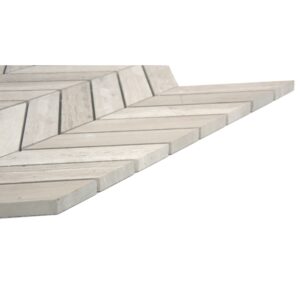 METRO 1X4:12X12 CREAM HN CHEVRON MOSAIC Angle01