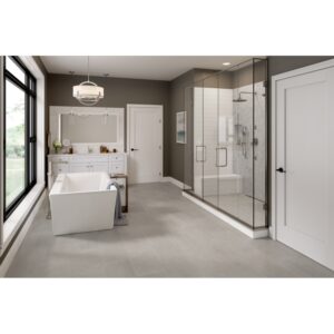 METRO 2X2:12X12 CREAM HEX MIX MOSAIC Roomscene03
