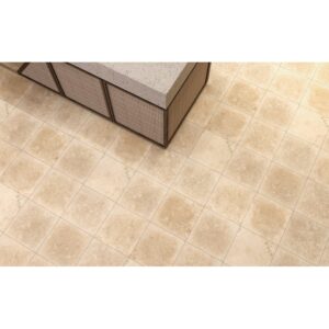 TRAV CROSSCUT 18X18 BEIGE Roomscene01