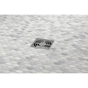 WINTER FROST 0.625X1.18:12X12 PL OVAL MOSAIC Roomscene01