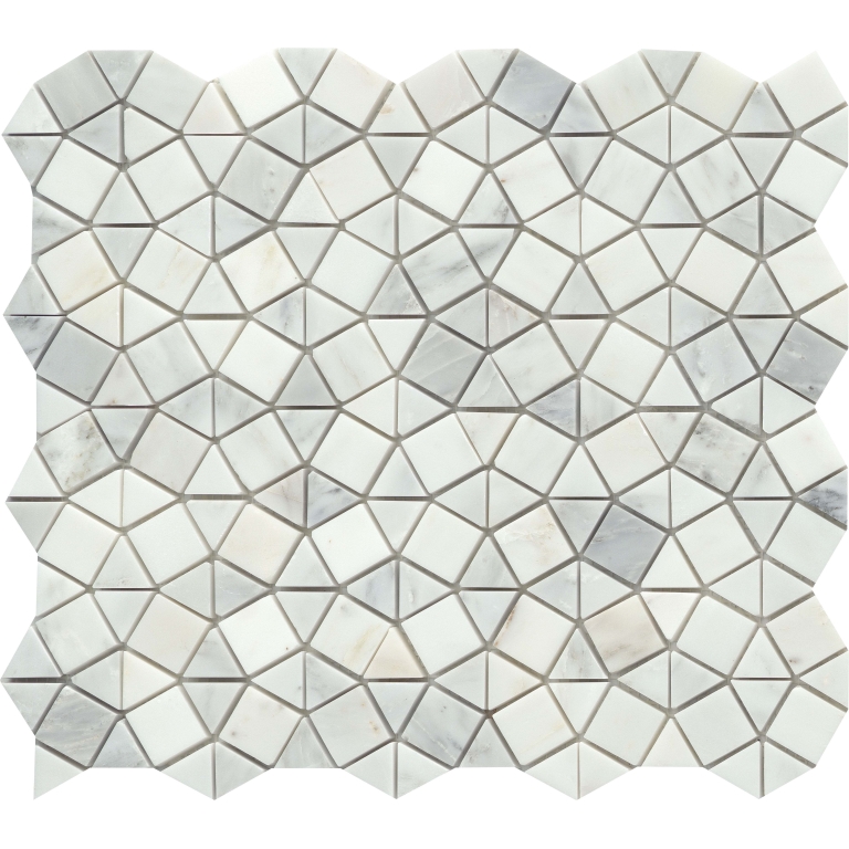 MARBLE Winter Frost Geometric Mosaic