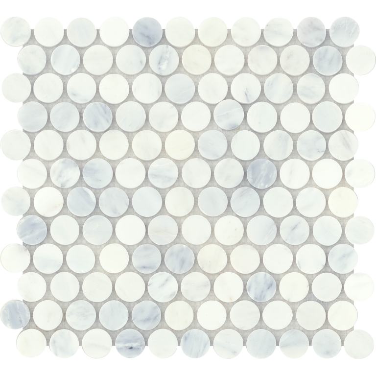 MARBLE Winter Frost Penny Mosaic