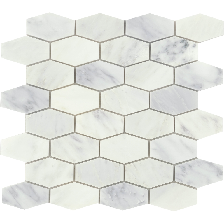 WINTER FROST 2X3:12X12 PL HEX WIDE MOSAIC