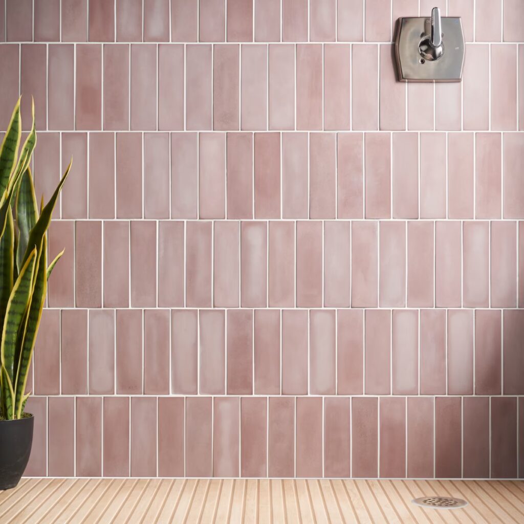 Color One Coral Pink 2X8 Matte Roomscene02