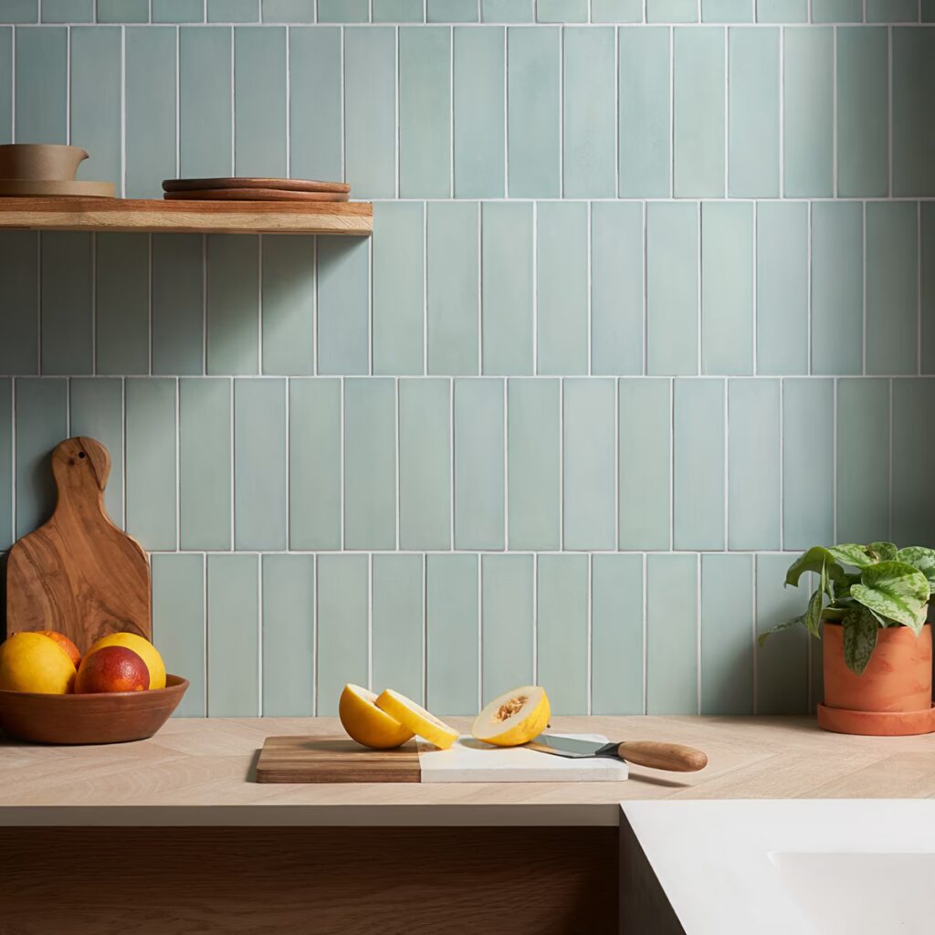 Color One Robin Egg Blue 2X8 Matte Roomscene01