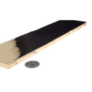 ELECTRUM - 3X12, GOLD, GLOSSY side angle 3