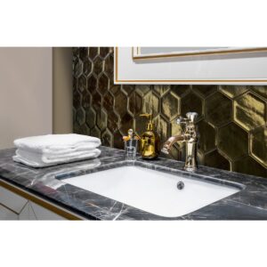 ELECTRUM - 4X5, GOLD, GLOSSY bathroom backsplah