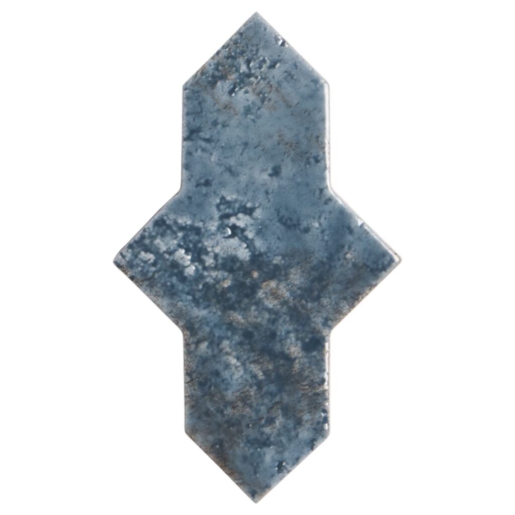 Greta Cruz Midnight Blue 5x8 Glossy Textured Porcelain Tile