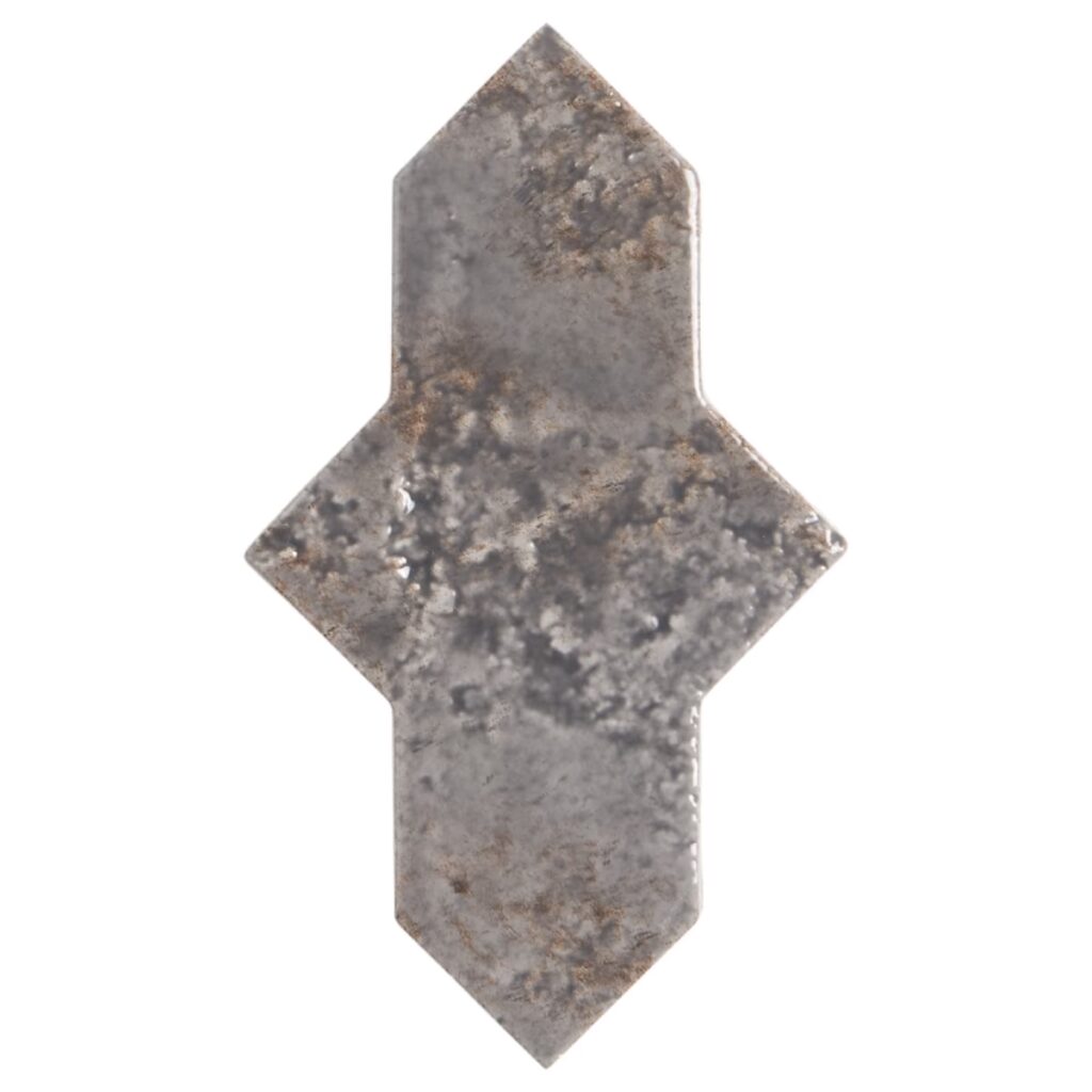 Greta Cruz Smoke Gray 5x8 Glossy Textured Porcelain Tile