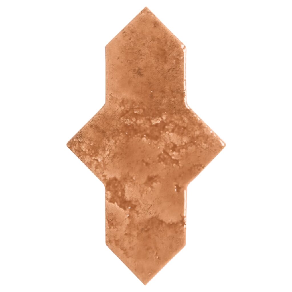 Greta Cruz Sunset Terracotta 5x8 Glossy Textured Porcelain Tile