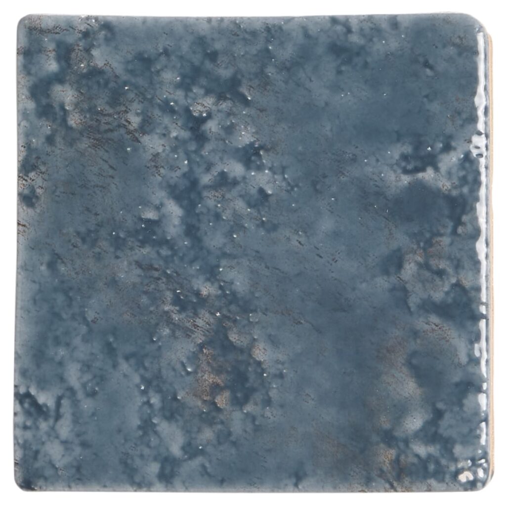 Greta Midnight Blue 5x5 Glossy Textured Porcelain Tile