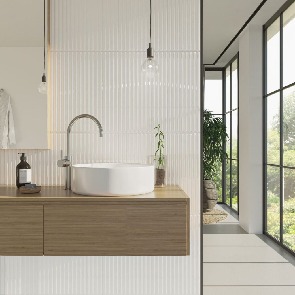 Plinto Out 4.2” x 21.3” white wall sample