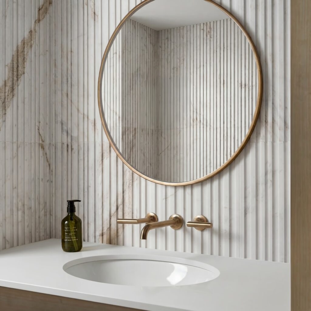 Stonework Barcode Alaska White 12X24 3D Roomscene01