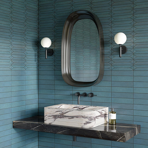 Terramater 3.5 x 15 Rectangle Laguna bathroom setting