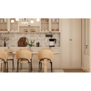 VALSECCA 2X2 WHITE HEX MOSAIC Roomscene01