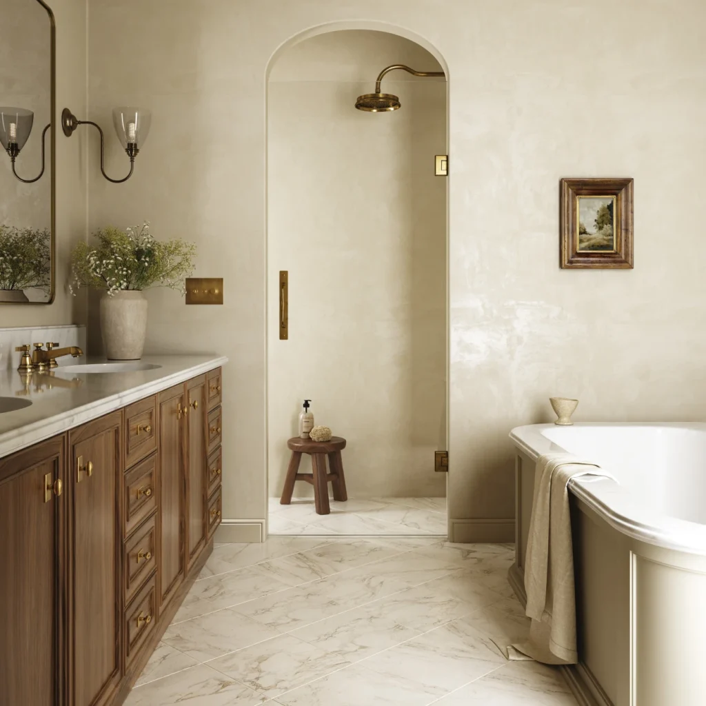 Antica Roma 12 x 12 Matte Porcelain Tile in Oro floor sample