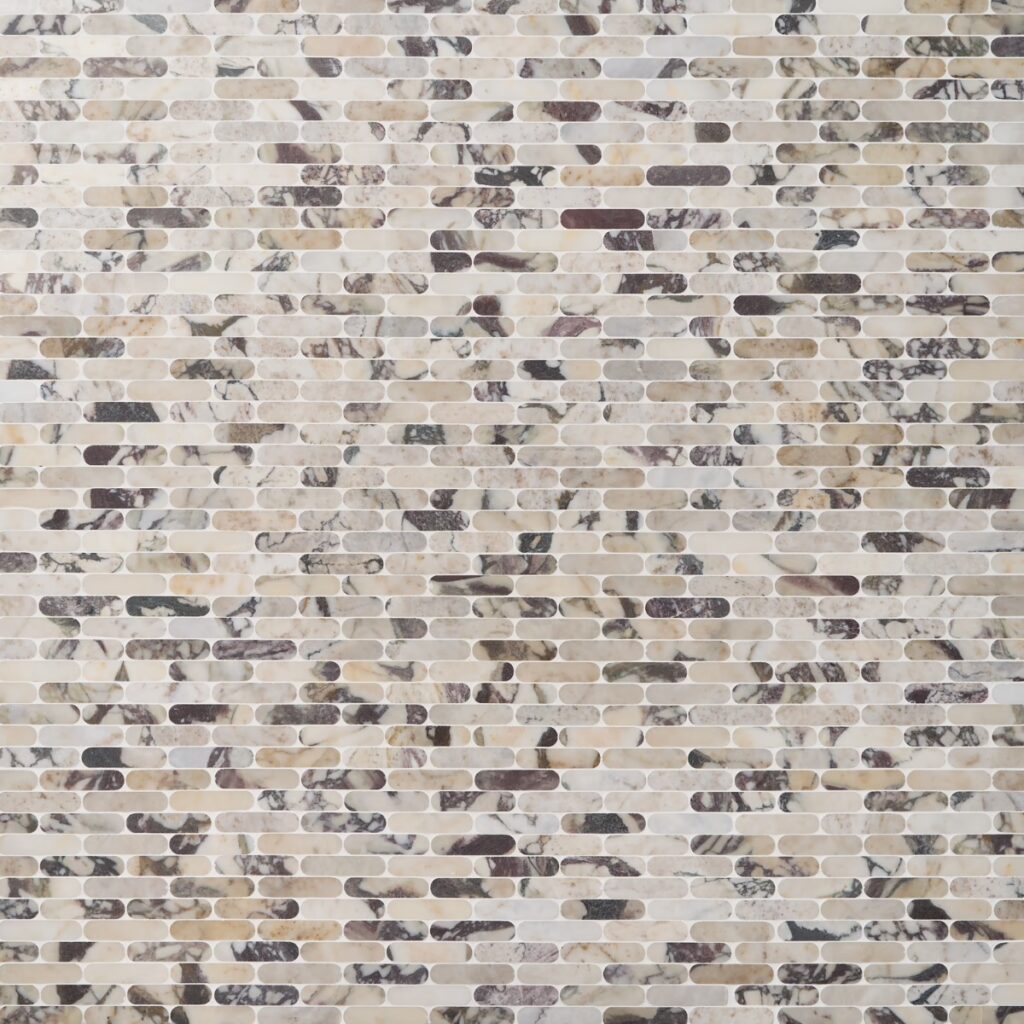 Calacatta Viola Premium 1X4 Pill Mosaic Layout01