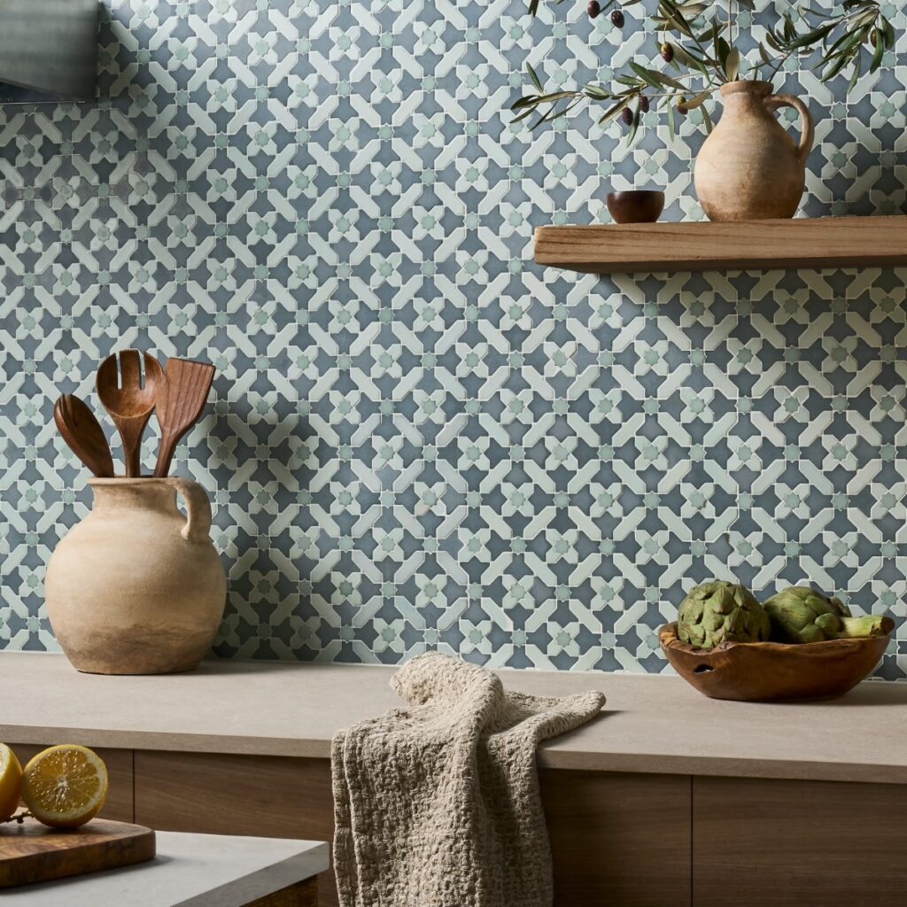 Cantico Safi Ocean Blue Mixed Finish Roomscene01