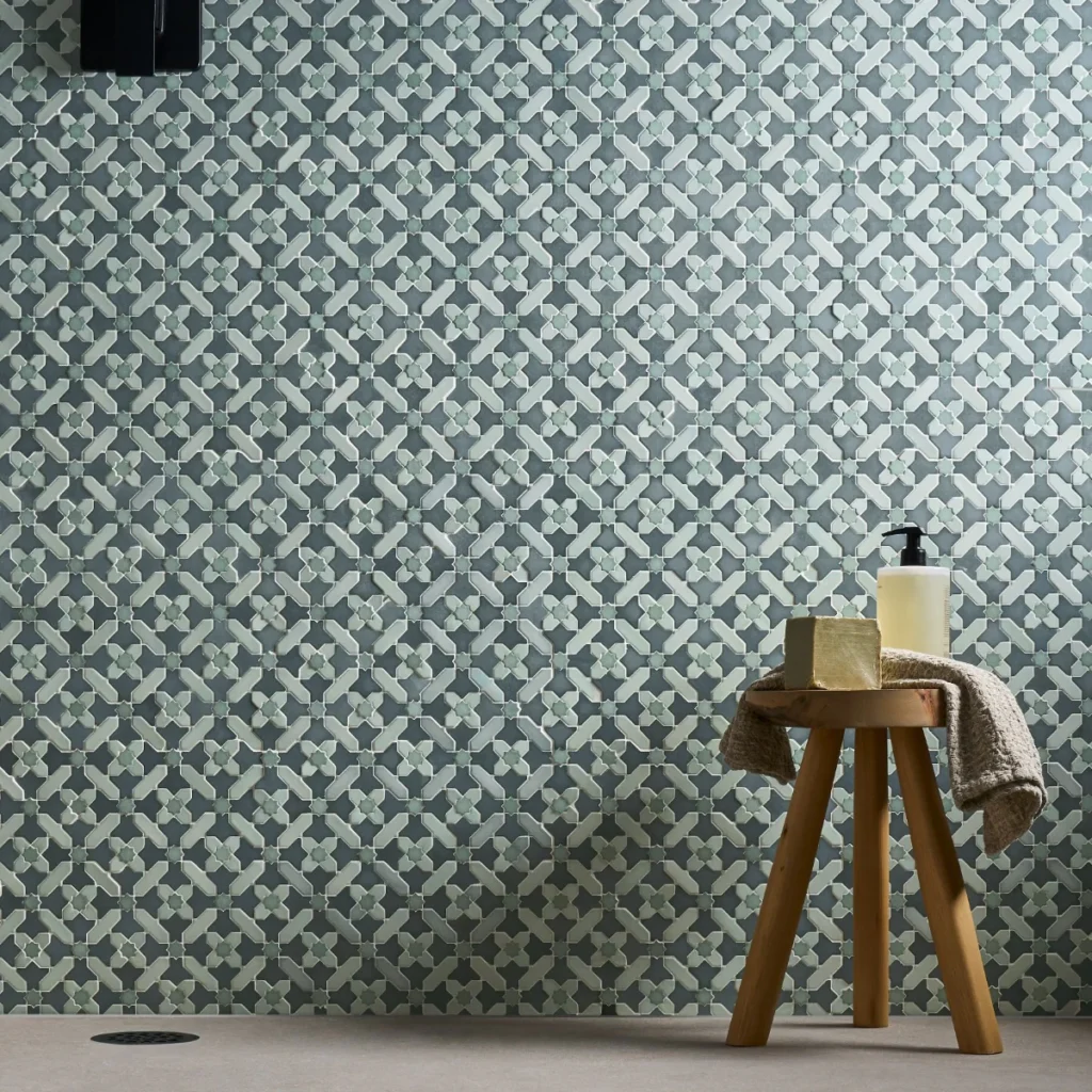 Cantico Safi Ocean Blue Mixed Finish Roomscene02