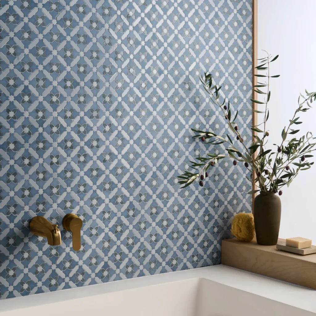 Cantico Safi River Blue Mixed Finish Roomscene01