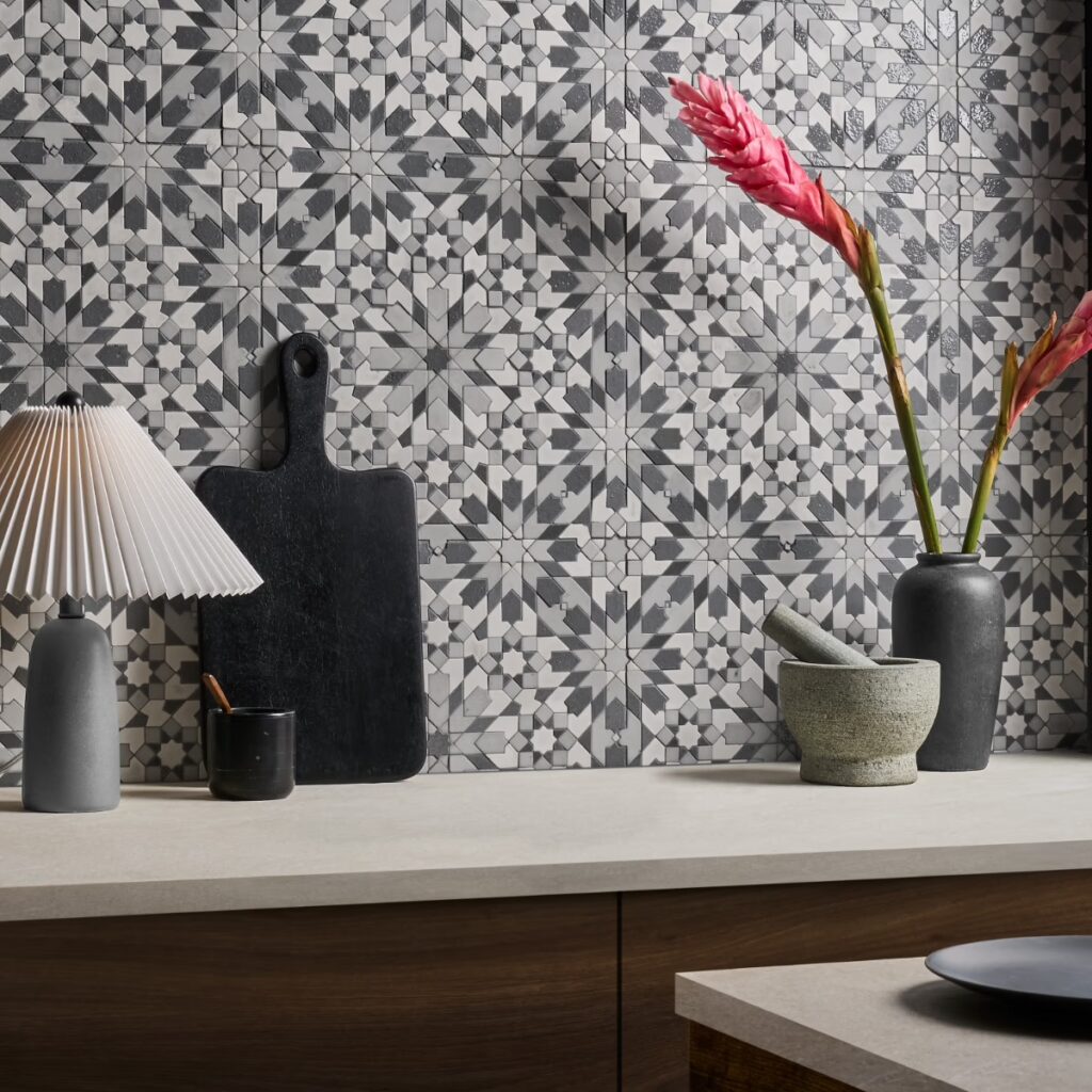 Cantico Taza Cloud Gray Mixed Finish Roomscene01